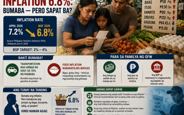 May 2026 Inflation 6.8%: Bumaba — pero Sapat Ba?